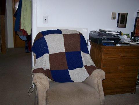 Many hours spent on this imperfect offering. Still, I think Poppy loved that I had done it. This was his chair.